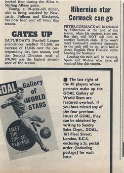 1969-70 Goal Magazine Gallery of World Stars #NNO Keith Newton Back