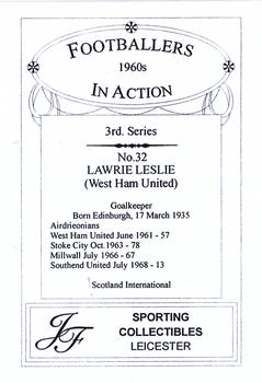 2004 JF Sporting Collectibles Footballers in Action 1960s Series 3 #32 Lawrie Leslie Back