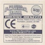 2001-02 Merlin / Walkers F.A. Premier League Stickers #W16 Michael Ricketts Back