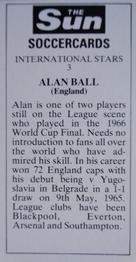 1978-79 The Sun Soccercards #3 Alan Ball Back