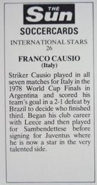 1978-79 The Sun Soccercards #26 Franco Causio Back