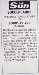 1978-79 The Sun Soccercards #31 Bobby Clark Back
