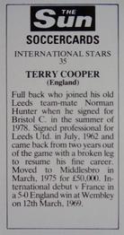 1978-79 The Sun Soccercards #35 Terry Cooper Back