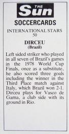 1978-79 The Sun Soccercards #50 Dirceu Back