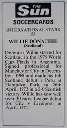 1978-79 The Sun Soccercards #53 Willie Donachie Back