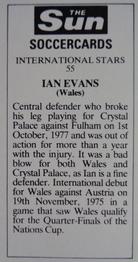 1978-79 The Sun Soccercards #55 Ian Evans Back