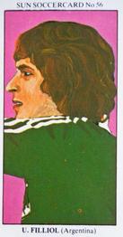 1978-79 The Sun Soccercards #56 Ubaldo Fillol Front