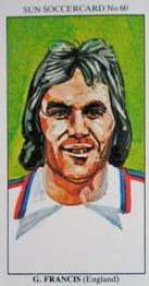 1978-79 The Sun Soccercards #60 Gerry Francis Front