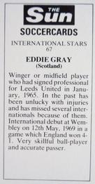 1978-79 The Sun Soccercards #67 Eddie Gray Back