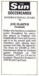 1978-79 The Sun Soccercards #76 Joe Harper Back