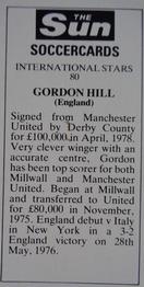1978-79 The Sun Soccercards #80 Gordon Hill Back