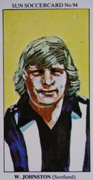 1978-79 The Sun Soccercards #94 Willie Johnston Front