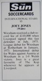 1978-79 The Sun Soccercards #95 Joey Jones Back