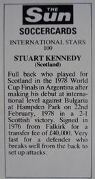 1978-79 The Sun Soccercards #100 Stuart Kennedy Back