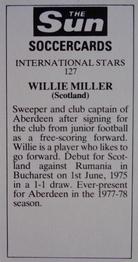 1978-79 The Sun Soccercards #127 Willie Miller Back