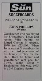 1978-79 The Sun Soccercards #148 John Phillips Back