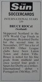 1978-79 The Sun Soccercards #159 Bruce Rioch Back