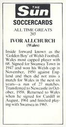 1978-79 The Sun Soccercards #203 Ivor Allchurch Back