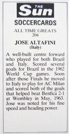 1978-79 The Sun Soccercards #204 Jose Altafini Back