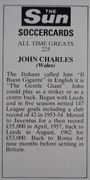 1978-79 The Sun Soccercards #225 John Charles Back