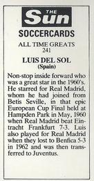 1978-79 The Sun Soccercards #241 Luis Del Sol Back