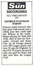 1978-79 The Sun Soccercards #249 George Eastham Back