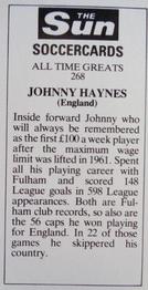 1978-79 The Sun Soccercards #268 Johnny Haynes Back