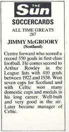 1978-79 The Sun Soccercards #287 Jimmy McGrory Back
