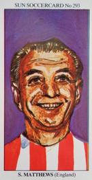 1978-79 The Sun Soccercards #293 Stanley Matthews Front