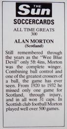 1978-79 The Sun Soccercards #300 Alan Morton Back
