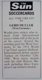 1978-79 The Sun Soccercards #301 Gerd Muller Back