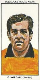 1978-79 The Sun Soccercards #305 Gunnar Nordahl Front