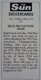 1978-79 The Sun Soccercards #321 Djalma Santos Back