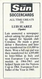 1978-79 The Sun Soccercards #331 Luis Suarez Back