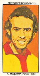 1978-79 The Sun Soccercards #355 Andy Anderson Front