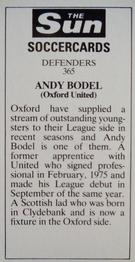 1978-79 The Sun Soccercards #365 Andy Bodel Back