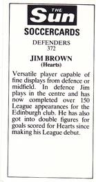 1978-79 The Sun Soccercards #372 Jim Brown Back