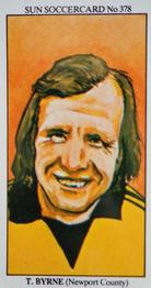 1978-79 The Sun Soccercards #378 Tony Byrne Front