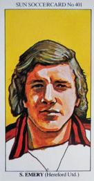 1978-79 The Sun Soccercards #401 Steve Emery Front