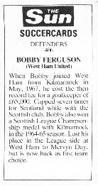 1978-79 The Sun Soccercards #406 Bobby Ferguson Back