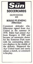 1978-79 The Sun Soccercards #408 Rikki Fleming Back