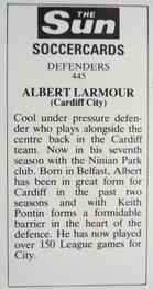 1978-79 The Sun Soccercards #445 Albert Larmour Back