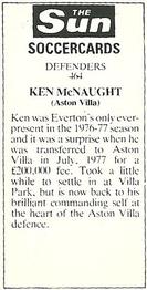 1978-79 The Sun Soccercards #464 Ken McNaught Back