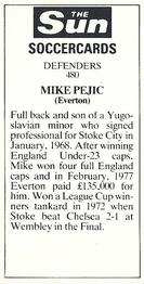 1978-79 The Sun Soccercards #480 Mike Pejic Back