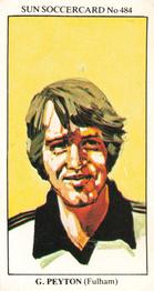 1978-79 The Sun Soccercards #484 Gerry Peyton Front