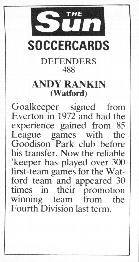 1978-79 The Sun Soccercards #488 Andy Rankin Back