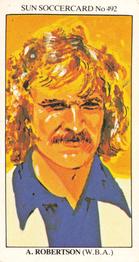 1978-79 The Sun Soccercards #492 Alistair Robertson Front