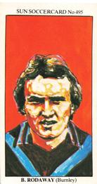 1978-79 The Sun Soccercards #495 Bill Rodaway Front