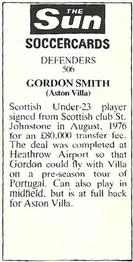 1978-79 The Sun Soccercards #506 Gordon Smith Back