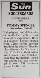 1978-79 The Sun Soccercards #507 Tom Spencer Back